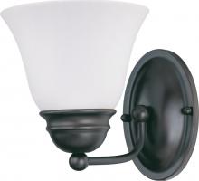  60/3165 - Empire - 1 Light 7" Vanity with Frosted White Glass - Mahogany Bronze Finish