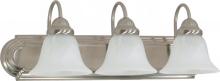 Nuvo 60/321 - Ballerina - 3 Light 24" Vanity with Alabaster Glass - Brushed Nickel Finish