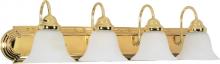 Nuvo 60/330 - Ballerina - 4 Light 30" Vanity with Alabaster Glass - Polished Brass Finish