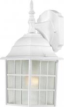 Nuvo 60/4904 - Adams - 1 Light 14" Wall Lantern with Frosted Glass - White Finish