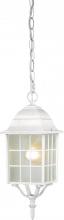 Nuvo 60/4911 - Adams - 1 Light 16" Hanging Lantern with Frosted Glass - White Finish