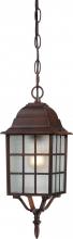 Nuvo 60/4912 - Adams - 1 Light 16" Hanging Lantern with Frosted Glass - Rustic Bronze Finish