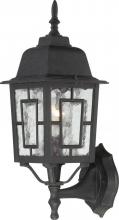 Nuvo 60/4926 - Banyan - 1 Light 17" Wall Lantern with Clear Water Glass - Textured Black Finish