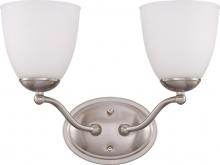 Nuvo 60/5032 - Patton - 2 Light Vanity with Frosted Glass - Brushed Nickel Finish