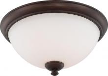 Nuvo 60/5141 - Patton - 3 Light Flush with Frosted Glass - Prairie Bronze Finish