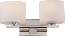 Nuvo 60/5172 - Breeze - 2 Light Vanity with Opal Frosted Glass - Polished Nickel Finish