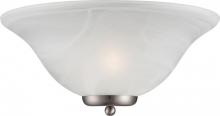  60/5381 - Ballerina - 1 Light Wall Sconce - Brushed Nickel with Alabaster Glass - Brushed Nickel