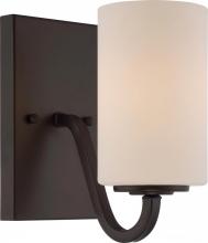 Nuvo 60/5901 - Willow - 1 Light Vanity with White Glass - Aged Bronze Finish