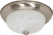  60/6001 - 2 Light - 13" - Flush Mount - Alabaster Glass; Color retail packaging