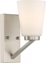 Nuvo 60/6241 - Nome - 1 Light Vanity with Satin White Glass - Brushed Nickel Finish