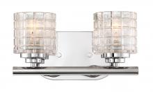 Nuvo 60/6442 - Votive - 2 Light Vanity with Clear Glass - Polished Nickel Finish