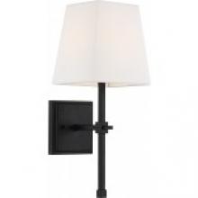 Nuvo 60/6709 - Highline - 1 Light Vanity - with White Linen Shade - Aged Bronze Finish