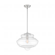Nuvo 60/6769 - Storrier - 1 Light Pendant - with Clear Glass -Polished Nickel Finish