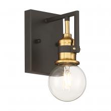 Nuvo 60/6971 - Intention - 1 Light Vanity - Warm Brass and Black Finish