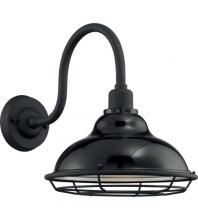 Nuvo 60/7002 - Newbridge - 1 Light Sconce with- Black and Silver & Black Accents Finish