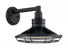 Nuvo 60/7032 - Blue Harbor - 1 Light Sconce with- Black and Silver & Black Accents Finish