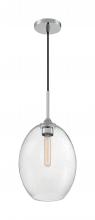 Nuvo 60/7037 - Aria - 1 Light Pendant with Seeded Glass - Polished Nickel Finish