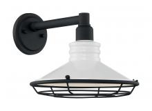 Nuvo 60/7052 - Blue Harbor - 1 Light Sconce with- Gloss White and Textured Black Finish