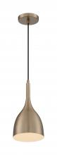 Nuvo 60/7076 - Bellcap - 1 Light Pendant with- Burnished Brass Finish
