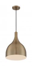 Nuvo 60/7077 - Bellcap - 1 Light Pendant with- Burnished Brass Finish