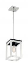 Nuvo 60/7093 - Cakewalk - 1 Light Pendant with- Polished Nickel and Black Accents Finish