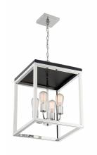 Nuvo 60/7094 - Cakewalk - 4 Light Pendant with- Polished Nickel and Black Accents Finish