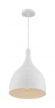 Nuvo 60/7097 - Bellcap - 1 Light Pendant with- Matte White Finish