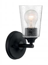Nuvo 60/7281 - Bransel - 1 Light Vanity with Seeded Glass - Matte Black Finish