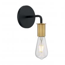 Nuvo 60/7341 - Ryder - 1 Light Sconce with- Black and Brushed Brass Finish