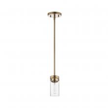 Nuvo 60/7529 - Intersection; 1 Light; Mini Pendant; Burnished Brass with Clear Glass