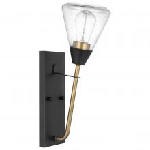 Nuvo 60/7681 - Starlight; 1 Light Wall Sconce; Medium Base; 60 Watt; Matte Black Finish; Clear Seeded Glass