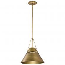  60/7776 - Adina 1 Light Medium Pendant; Natural Brass Finish