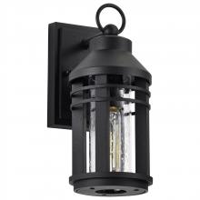  60/8101 - Wilton; 1 Light Small Wall Lantern; Matte Black with Clear Seeded Glass