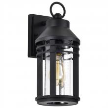 60/8102 - Wilton; 1 Light Medium Wall Lantern; Matte Black with Clear Seeded Glass
