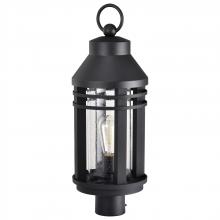  60/8105 - Wilton; 1 Light Post Top; Matte Black with Clear Seeded Glass