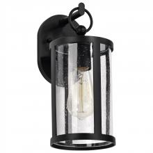  60/8111 - Broadstone; 1 Light Small Wall Lantern; Matte Black with Clear Seeded Glass