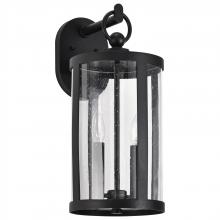  60/8112 - Broadstone; 2 Light Medium Wall Lantern; Matte Black with Clear Seeded Glass