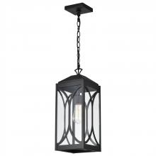  60/8125 - Oaklyn; 1 Light Hanging Lantern; Matte Black with Clear Glass