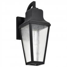  60/8132 - Lawrence; 1 Light Medium Wall Lantern; Matte Black with Clear Seeded Glass