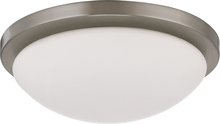 Nuvo 62/1042 - Button LED - 11"- Flush with Frosted Glass - Brushed Nickel Finish