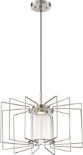 Nuvo 62/1351 - Wired - LED Pendant with Clear Glass - Brushed Nickel Finish