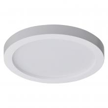  62/1752 - 7 Inch; LED Flush Mount Fixture; Surface Mount; Round; 16 Watt; 3000K; White Finish; 6pk