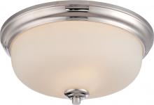  62/383 - Kirk - 2 Light Flush Fixture with Etched Opal Glass - LED Omni Included