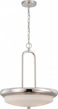  62/405 - Dylan - 3 Light Pendant with Etched Opal Glass - LED Omni Included
