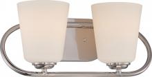  62/407 - Dylan - 2 Light Vanity Fixture with Satin White Glass - LED Omni Included