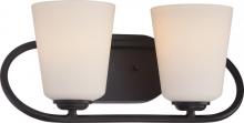  62/417 - Dylan - 2 Light Vanity Fixture with Satin White Glass - LED Omni Included