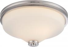  62/423 - Cody - 2 Light Flush Fixture with Satin White Glass - LED Omni Included