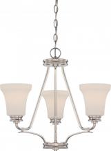  62/429 - Cody - 3 Light Chandelier with Satin White Glass - LED Omni Included