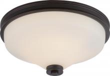  62/433 - Cody - 2 Light Flush Fixture with Satin White Glass - LED Omni Included
