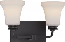  62/437 - Cody - 2 Light Vanity Fixture with Satin White Glass - LED Omni Included